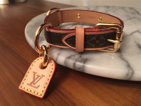 louis vuitton dog tags|faux Louis Vuitton dog collar.